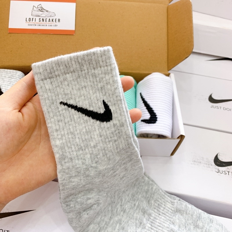 Combo Tất Vớ Thể Thao Sneaker Dễ Phối Đồ Cao cổ, Fullbox Cao Cấp Hàng xuất dư Dệt Logo sắc nét Hộp quà tặng PHỤ KIỆN