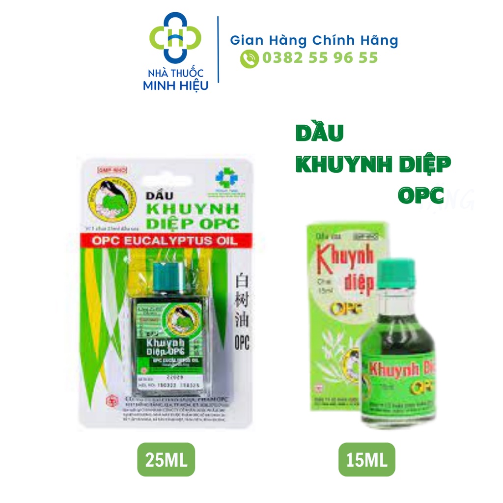 DẦU KHUYNH DIỆP OPC 25ml Phòng và giảm cảm cúm,đau bụng, nhức mỏi, nhức đầu,côn trùng đốt