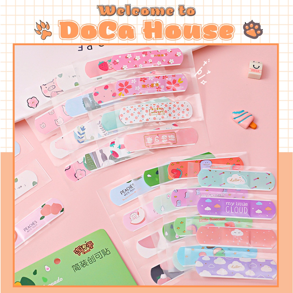 Set 4 miếng băng cá nhân, băng urgo theo chủ đề siêu dễ thương - DOCA