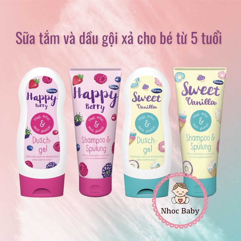 BUBCHEN | Sữa tắm và dầu gội xả cho bé gái từ 5 tuổi trở lên