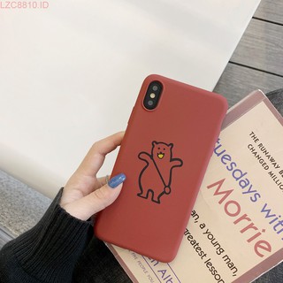 Ốp lưng mặt nhám hình gấu cho điện thoại Samsung note3 note4 note5 note8 note9