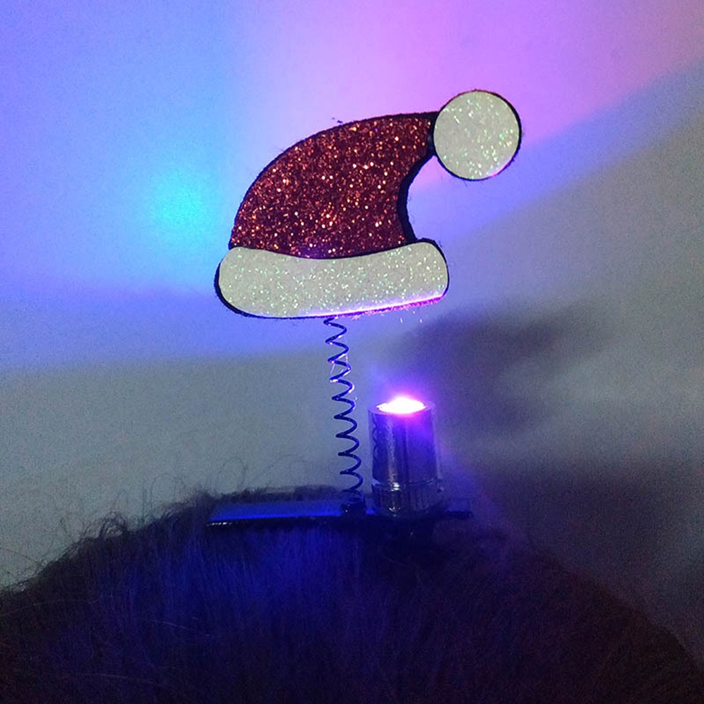 Kẹp Tóc Hình Cây Thông Giáng Sinh Có Đèn Led Độc Đáo