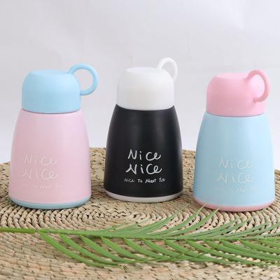 Bình nước pastel có chữ 300ml BNP9 giữ nhiệt thuỷ tinh bọc nhựa bình đựng sữa chai đựng súp