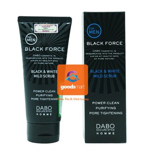Sữa Rửa Mặt Ngừa Mụn Trắng Da Cho Nam Dabo Black Force 150ml