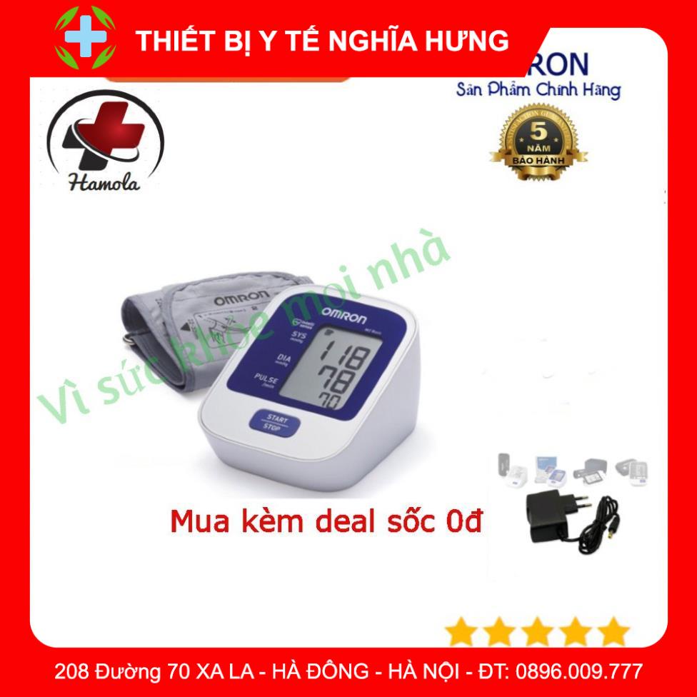 Máy đo huyết áp điện tử tự động Omron HEM - 8712 + Mua kèm deal sốc Bộ chuyển đổi 5000.Đ