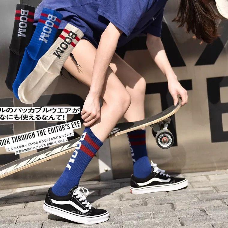 Jiashucheng Vớ Thể Thao Cổ Cao Vừa Phong Cách Harajuku Hàn Quốc Thời Trang Xuân Hè Dành Cho Học Sinh Nam Nữ