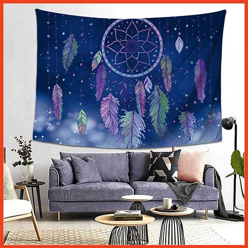 Vải Treo Tường Trang Trí Phòng Ngủ Dream Catcher Tặng Kèm Móc Treo Kích thước 70x100cm Giá Rẻ