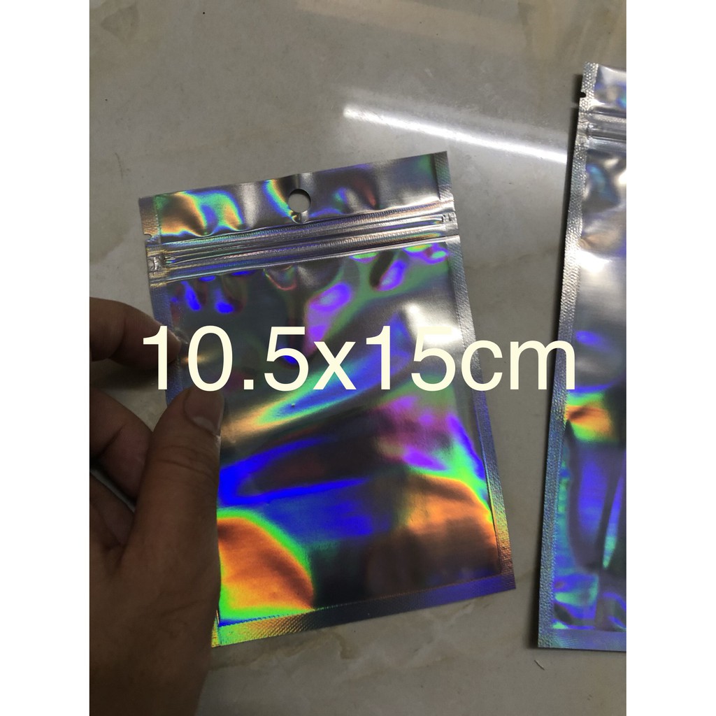 [CÓ SẴN] Túi zip hologram đựng đồ tiện dụng - Túi có khóa, nhiều size, nhiều màu để lựa chọn