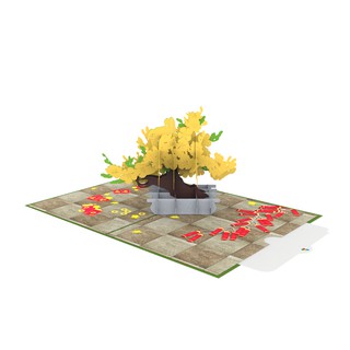 Thiệp 3D pop up Hoa mai