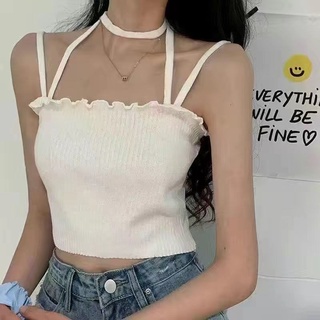 Áo crop top yếm thời trang nữ