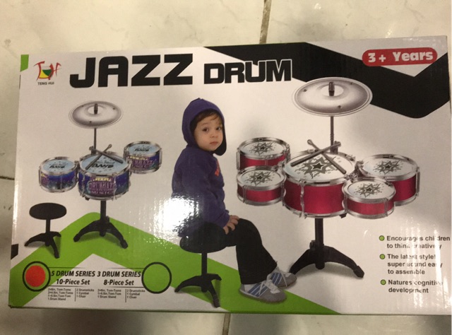 [SALE 10%] Bộ trống đồ chơi Jazz Drum 5 trống cỡ lớn cho bé