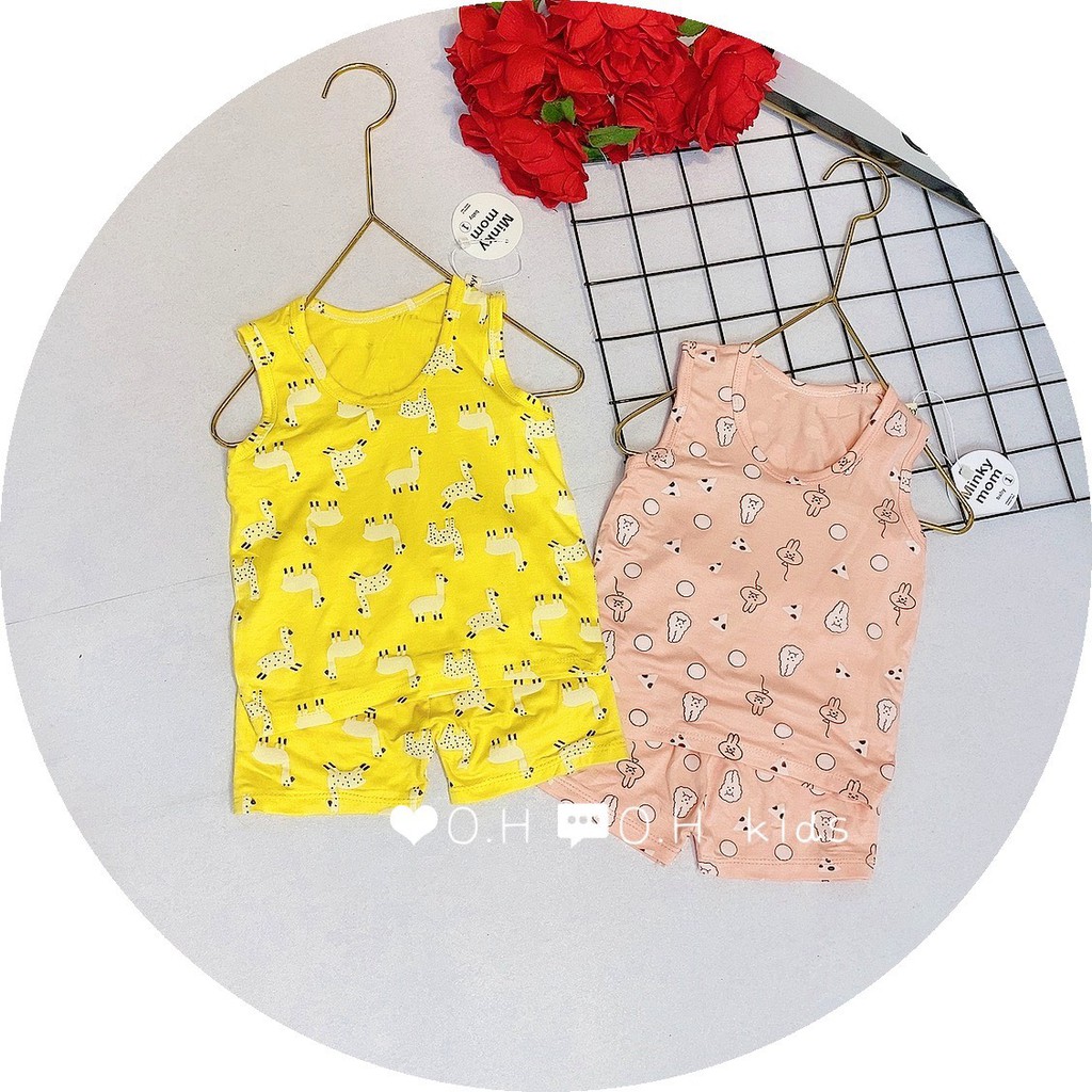 Sale Bộ Ba Lỗ bộ Sát Nách Thun Lạnh in Hình Cho Bé