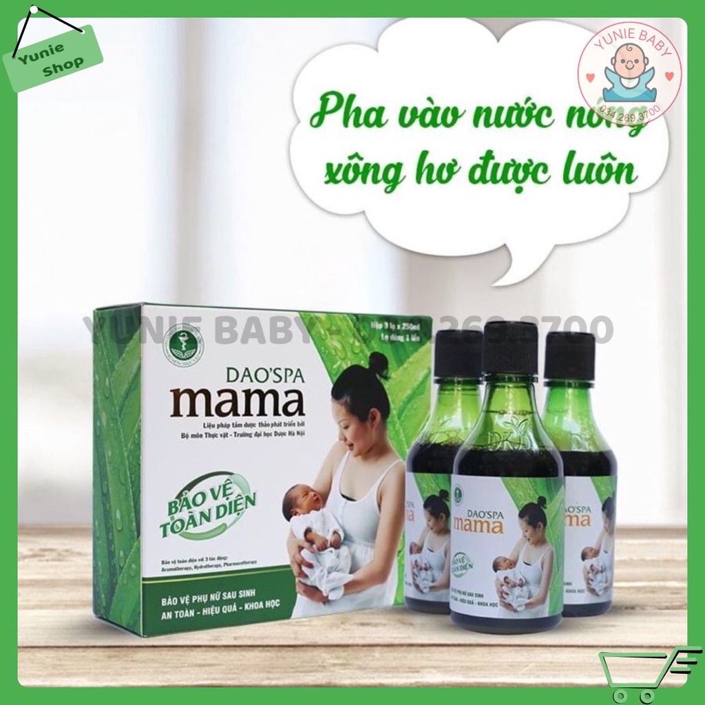 Bộ 3 nước tắm thảo dược Dao Spa Mama cho mẹ sau sinh