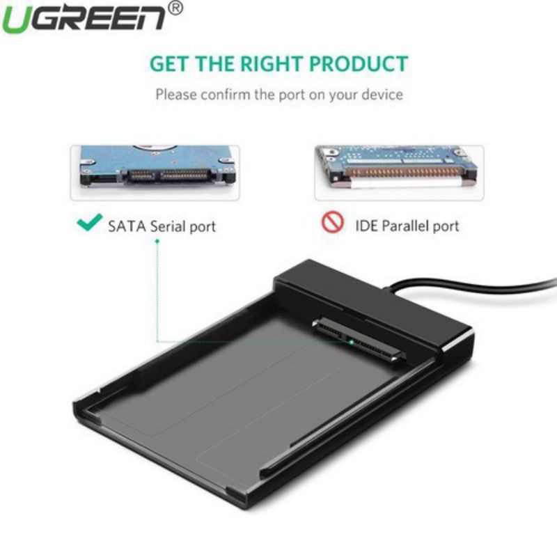 Hộp Đựng Ổ Cứng 2.5 Inch USB 3.0 Ugreen 30847 (HDD Box 2,5") - Hàng Chính Hãng