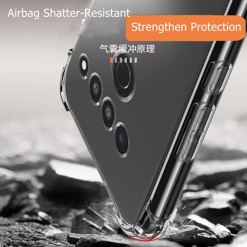 Ốp Điện Thoại Trong Suốt Bảo Vệ Bốn Góc Chống Sốc Cho Lg V50 V50S V40 V35 V30S V30 Thinq V20