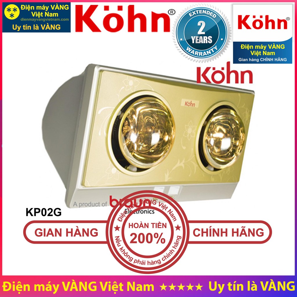 Đèn sưởi nhà tắm Kohn KN02G KN03G KP02G KP03G KU02PG KU03G K150 KH01 - Hàng chính hãng