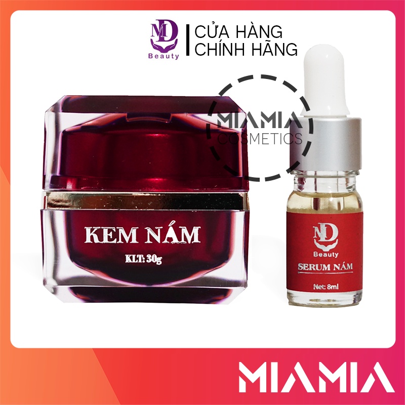 Combo Nám MD Beauty chính hãng - Kem Nám Melasma và Serum Nám Lựu Đỏ - 8938510826365