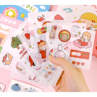Tách set 25 tấm stickers không trùng hình_Sticker Nhà Dì Út