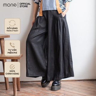 Quần nữ ống rộng xếp ly chaga dài MONO