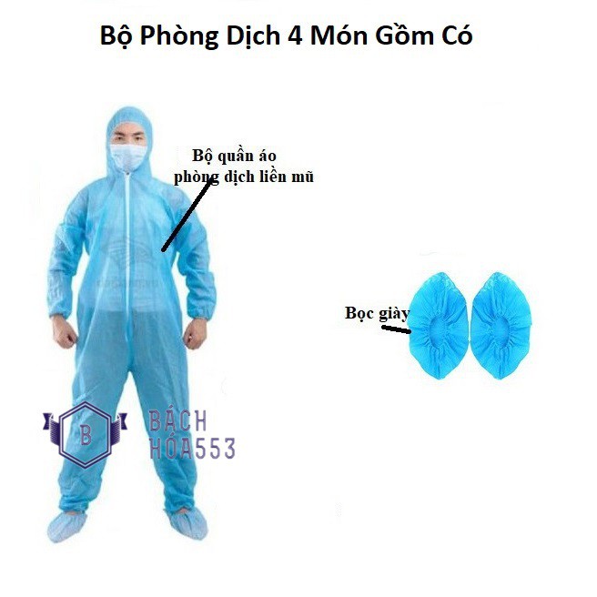 Set đồ bảo hộ y tế phòng chống dịch ( Tùy chọn bộ 7 món và bộ 4 món)