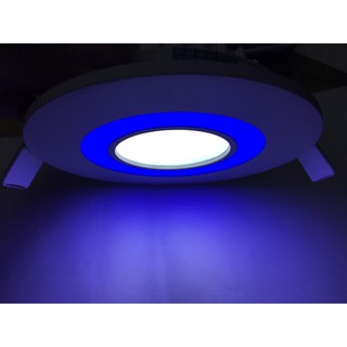 Đèn LED âm trần ánh sáng xanh trắng đổi màu công suất 8W, 12W
