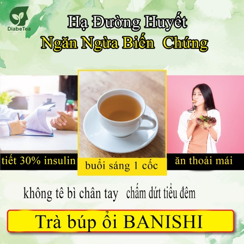 Trà Búp Ổi DiabeTea Giảm Đường Huyết Ngăn Biến Chứng Tiểu Đường 60 gói dùng 1 tháng