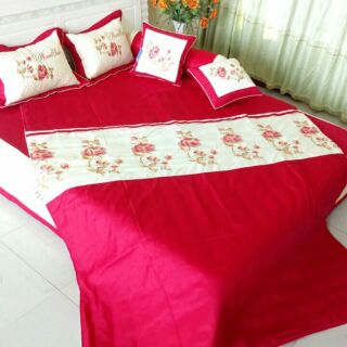 Giảm giá cực SỐC bộ chăn, ga, gối Satin 7 món cực đẹp cho mùa cưới