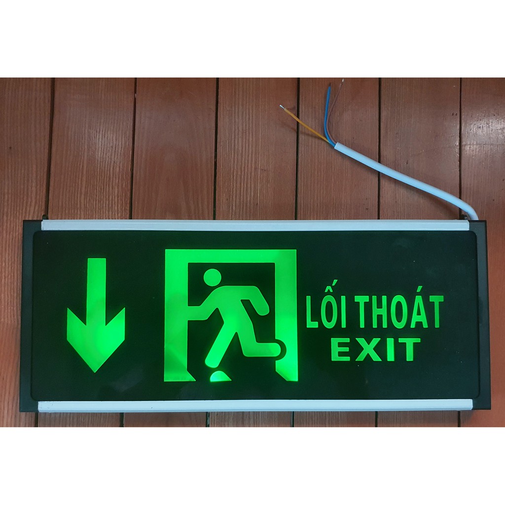 ĐÈN THOÁT HIỂM ĐÈN EXIT 2 MẶT HƯỚNG XUỐNG