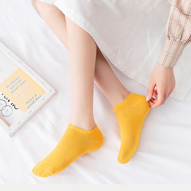 Tất ngắn nam nữ vớ cổ thấp nhiều màu pastel năng động cá tính chất dệt kim mềm được chọn màu theo ý thích HANASO TN029