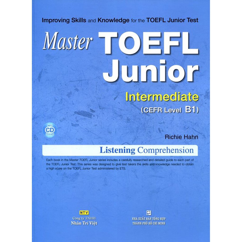 Sách - Master TOEFL Junior Cefr Level Listening Intermediate B1 (Kèm CD)