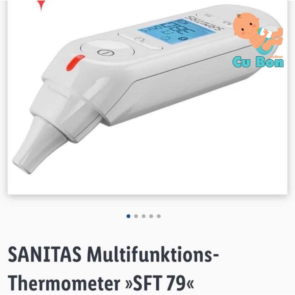 Nhiệt Kế Điện Tử Hồng Ngoại Đa Năng Sanitas SFT 79 của Đức Đo Trán, Đo Tai