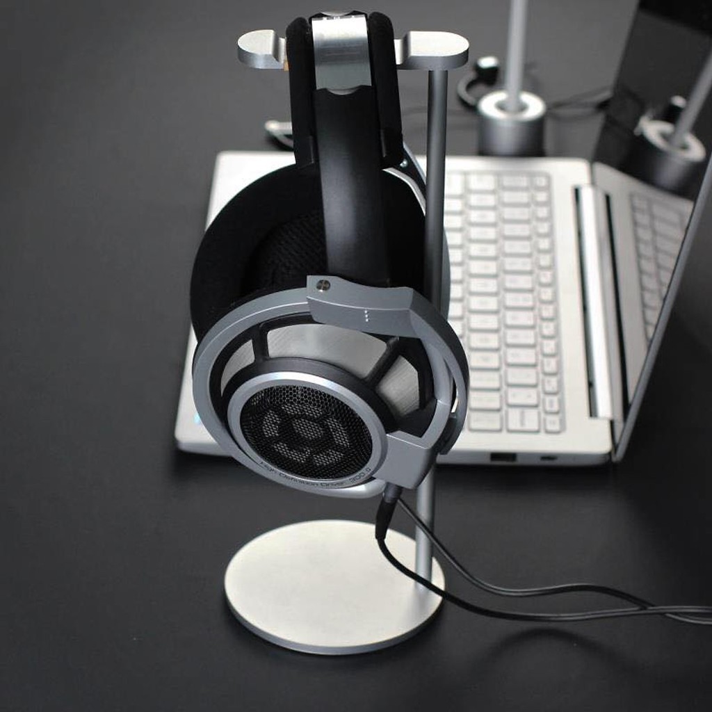 Giá treo tai nghe chất liệu nhôm nguyên khối có đệm da - Aluminium Headphone Stand - Giá đỡ tai nghe