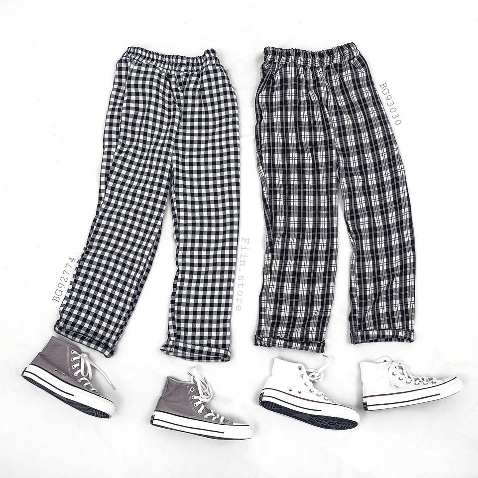 Quần Baggy Caro kẻ đen trắng - FIINSTORE | BigBuy360 - bigbuy360.vn