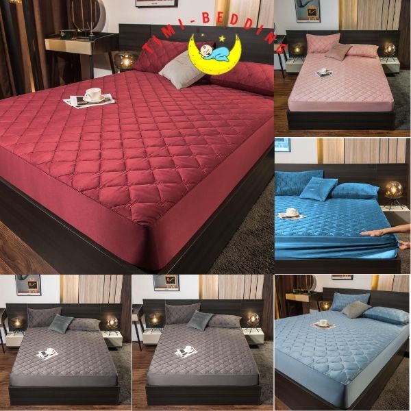 Bộ ga gối lụa chun trần chữ H cao cấp, sang trọng và mát mẻ - Ga chun trần - Timibedding