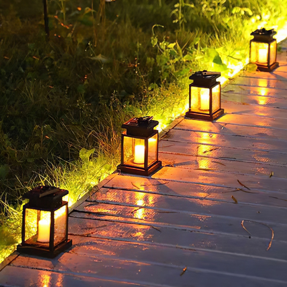 Đèn LED Năng Lượng Mặt Trời Chống Thấm Nước Hình Đèn Lồng Treo Trang Trí Sân Vườn/Vườn/Giáng Sinh