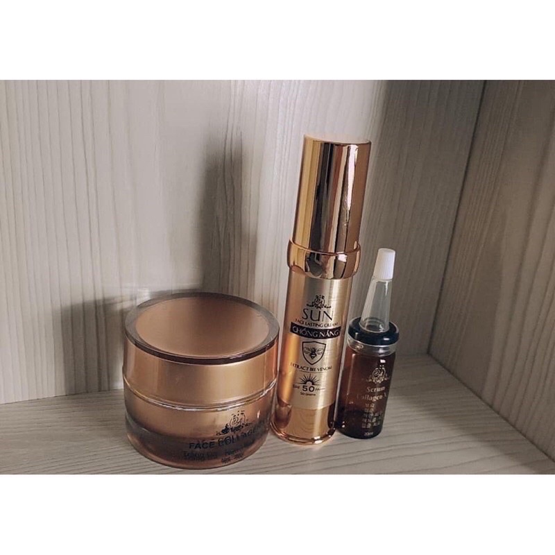 Combo Kem Face + Serum Collagen X3+ Chống nắng X3 Đông Anh Chính Hãng