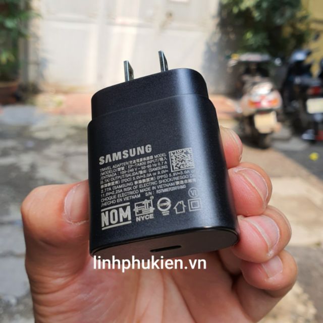 Sạc siêu nhanh 25W EP-TA800 cho Samsung Galaxy S10 5G - Note 10 Seri - S21 Seri - Z Flip 3 - Z Fold 3 - Hàng chính hãng