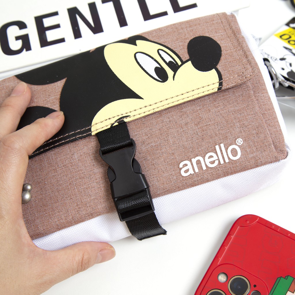 Túi vải đeo chéo mini cho nữ  ANL MICKEY chất liệu vải Canvas dày dặn