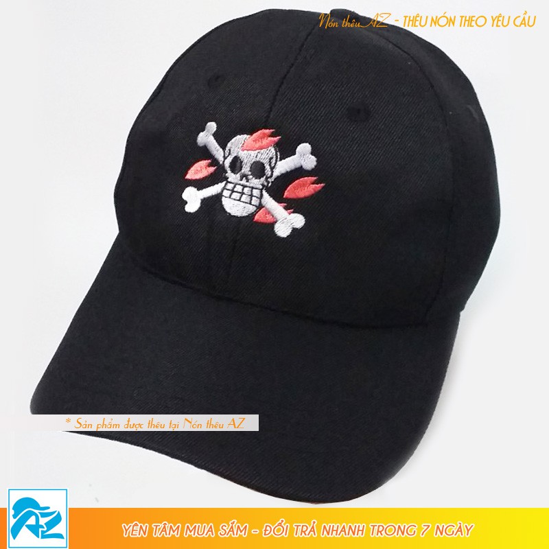 Nón kết One Piece thêu logo Chopper màu đen - Mũ Lưỡi Trai MT521