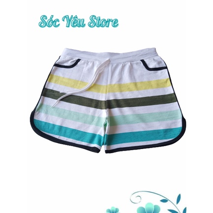 Quần đùi thể thao nữ, vải thun, viền đủ màu_Shop Sóc Yêu