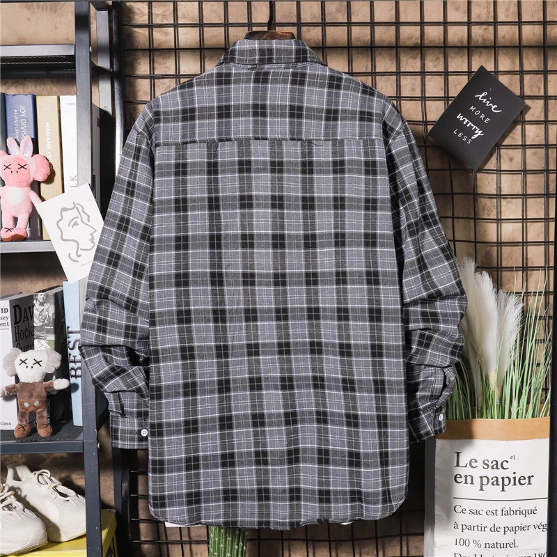 Áo Sơ Mi Dài Tay Phong Cách Hàn Quốc Thời Trang Xuân Thu 3 Màu Tùy Chọn S-3XL Cho Nam