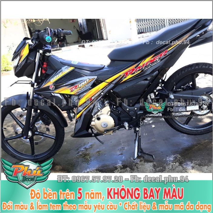 Tem rời Raider đen xám vàng (H) -1