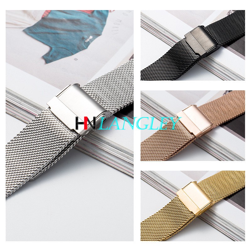 Dây Đeo Inox Milanese Cho Đồng Hồ Thông Minh Daniel Wellington 12/13/14/16/17/18/19/20/22Mm