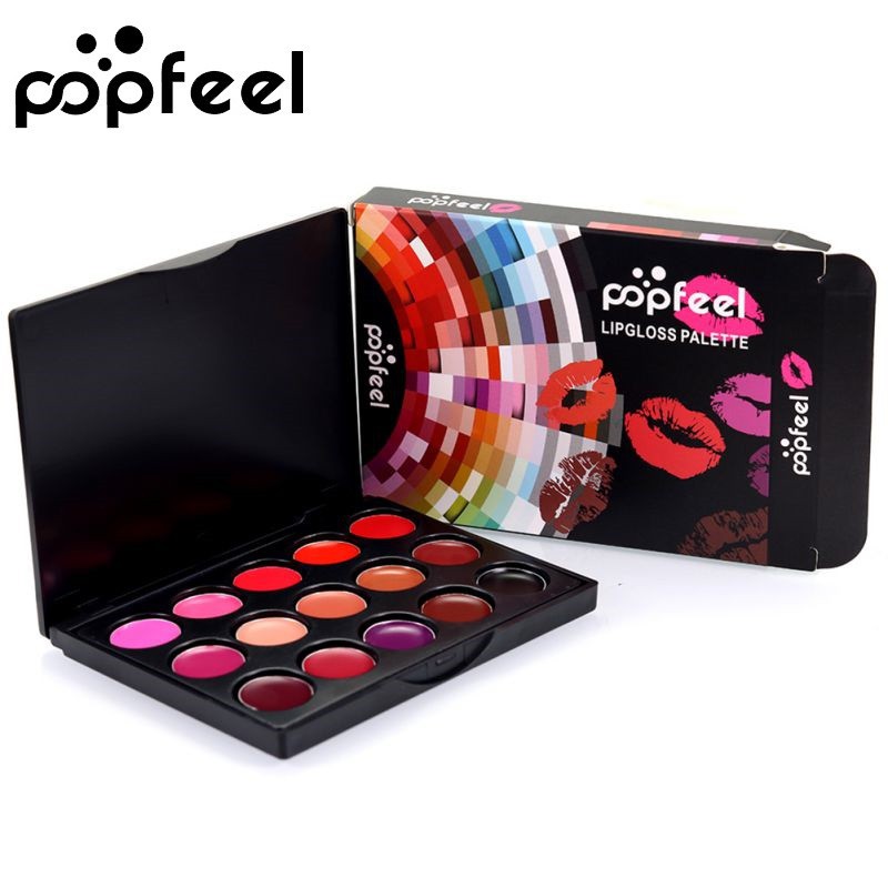 [Hàng mới về] Set son môi màu đỏ bóng chống nước POPFEEL | BigBuy360 - bigbuy360.vn