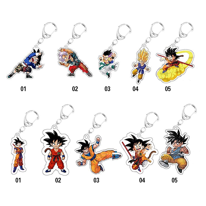 Móc Khóa Nhựa Acrylic Hình Nhân Vật Son Goku Kakarotto Vegeta Trong Phim Dragon Ball Z # 9618