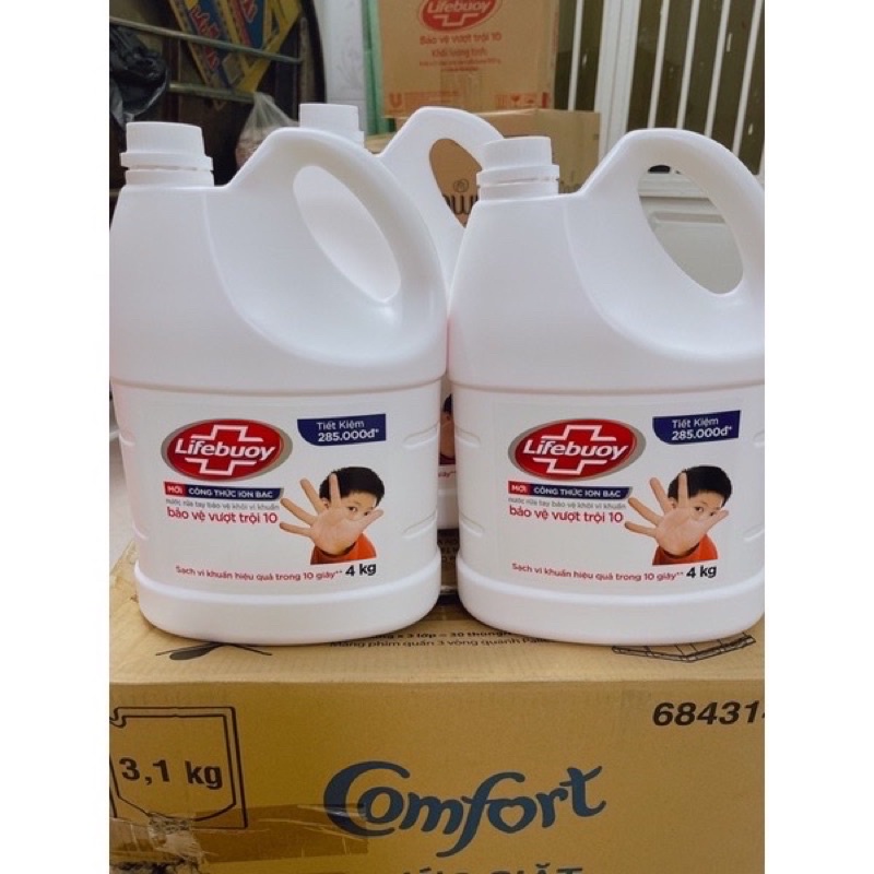 ((MỚI)) Nước rửa tay can Lifebouy  4kg bảo vệ vượt trội( can tiết kiệm)MẪU MỚI | BigBuy360 - bigbuy360.vn