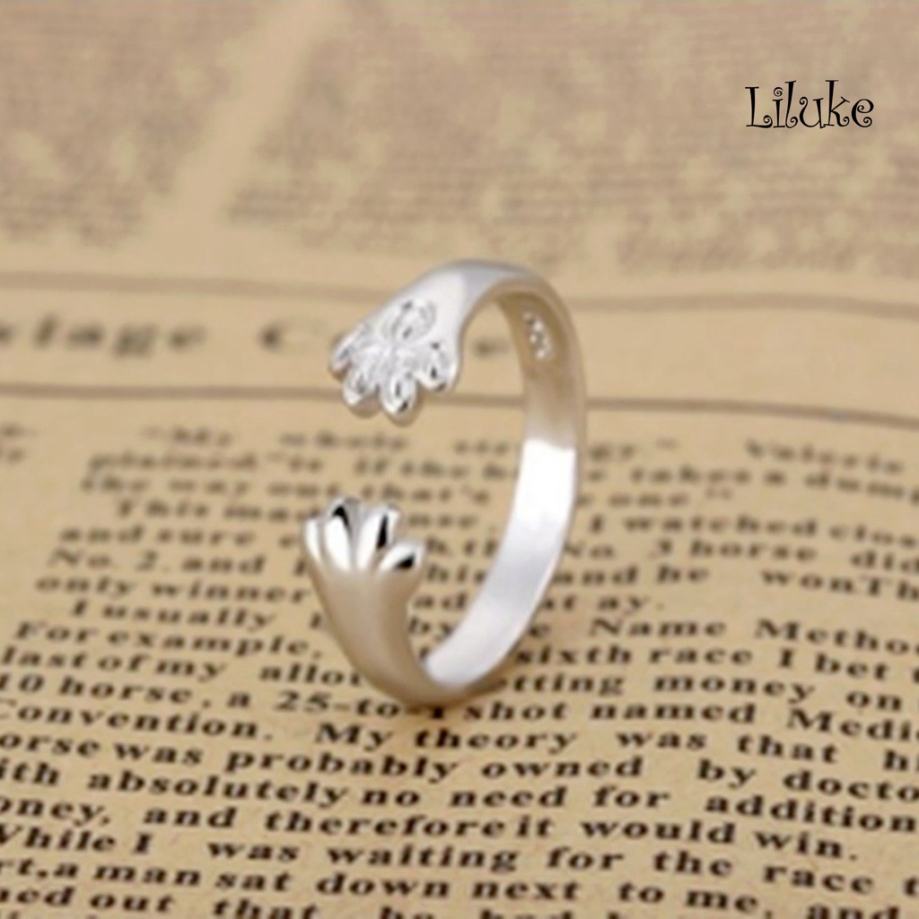 Nhẫn Hở Hình Móng Vuốt Màu Sáng Có Thể Điều Chỉnh