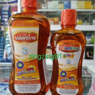 Nước súc miệng Valentine kiddy 250ml & Valentine 500ml