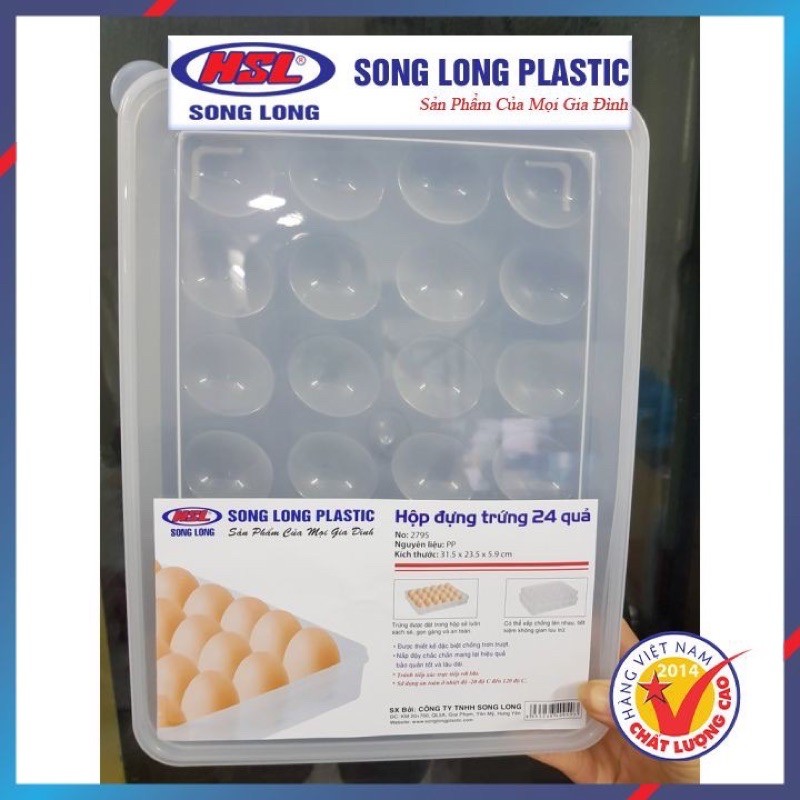 Hộp, Khay Đựng Trứng gà, trứng vịt 24 quả Song Long