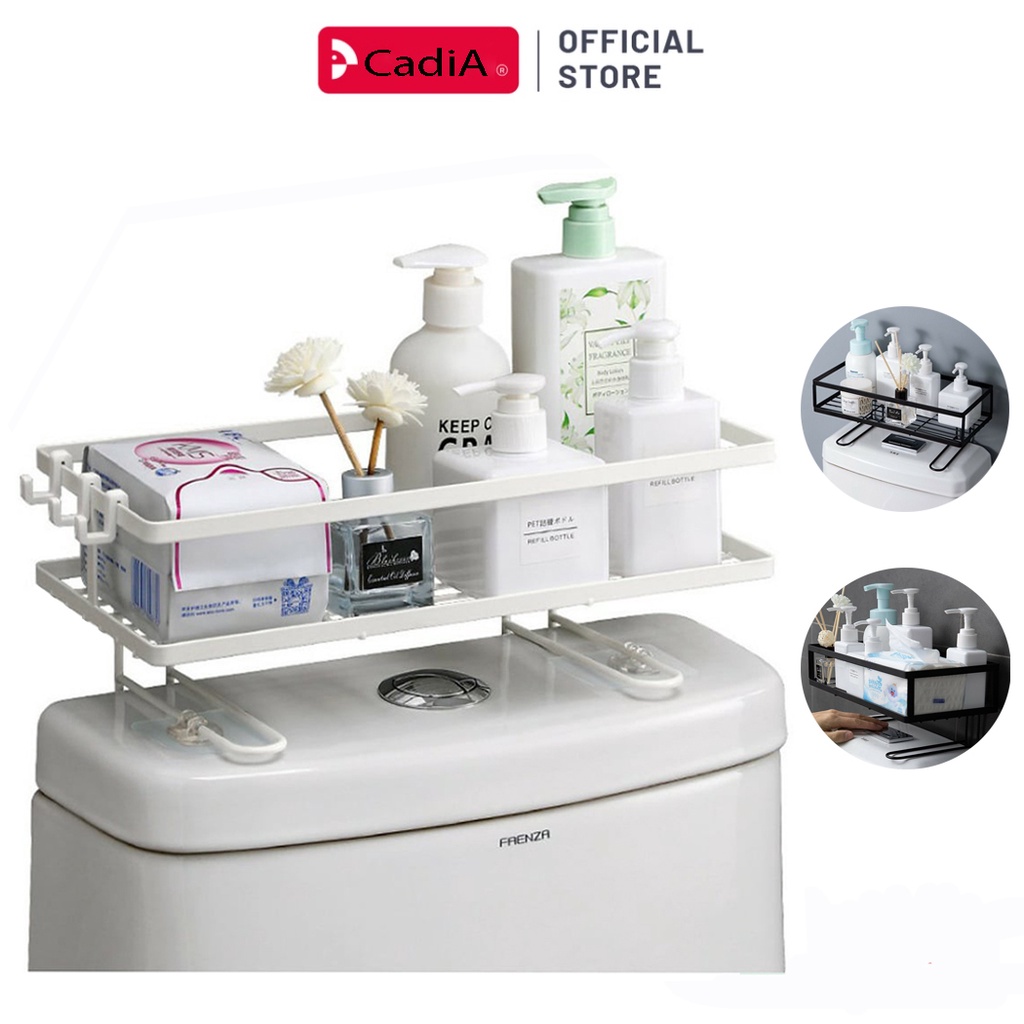 Kệ Sắt Đen Gài Để Đồ Trên Bồn Cầu Tabihome Mới 2 Chân